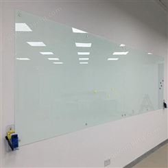 磁性钢化玻璃 防爆玻璃白板 商务办公磁性挂墙玻璃白板