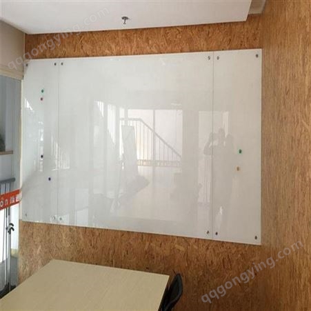 北京玻璃写字板超白圆角北京白板 挂式玻璃磁性