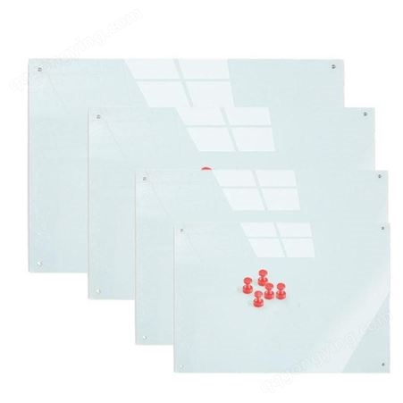 钢化磁性玻璃白板利达办公支架超白钢化玻璃白板支架白色磁性玻璃板 书写安装上门