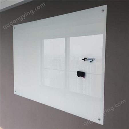 磁性钢化玻璃 防爆玻璃白板 商务办公磁性挂墙玻璃白板