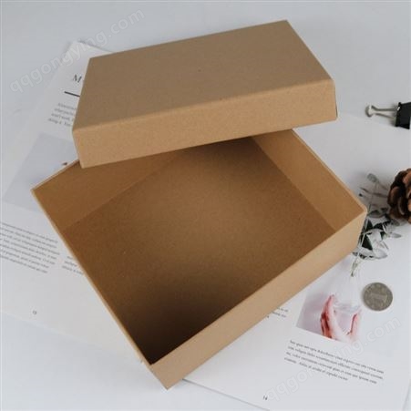 空白首饰包装盒饰品收纳长方形创意牛皮纸盒大小号天地盖礼品盒
