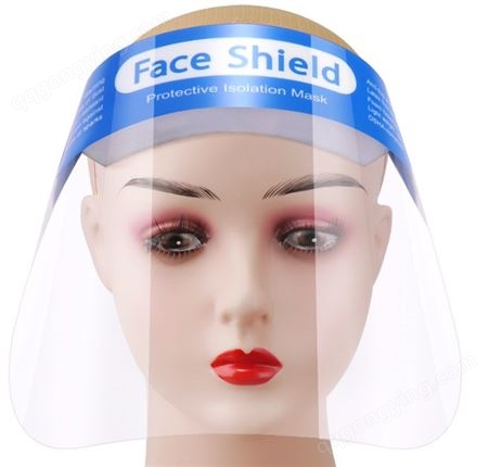 厂家防雾防飞沫面罩PET透明全脸防护面罩高清防雾防飞溅塑料面罩