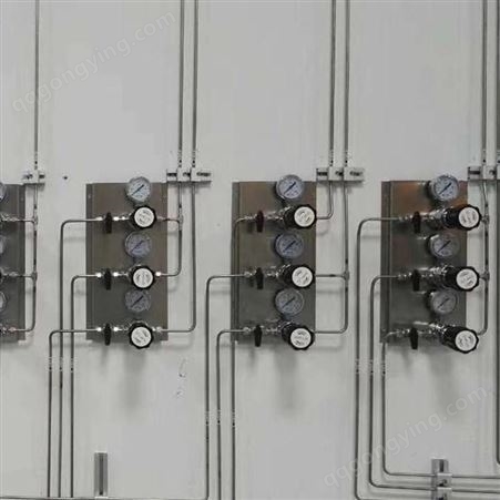 鸿皆实验室气路集中供气系统 气体管道减压阀不锈钢压力表