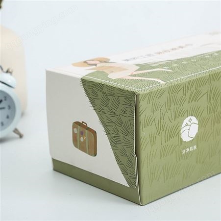 纸巾棉柔巾包装纸盒广告宣传礼品纸巾盒彩盒餐巾纸包装盒厂家定制