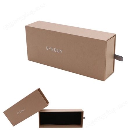 加工眼镜盒 时尚眼镜盒  精美眼镜盒  带绳抽屉盒 加印logo