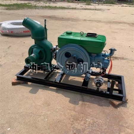 汽油机水泵组图片浇地排灌抽水泵电启动离心泵抽水机