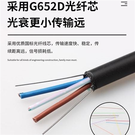 重庆复合光纤 国标光电复合缆复合光缆光纤电缆一体线批发 光缆带电源线