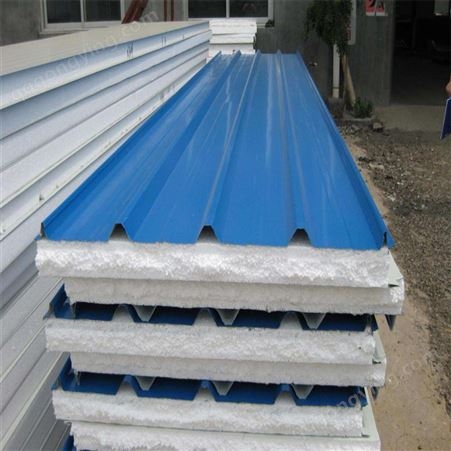 岩棉板 75mm外墙防火彩钢板 屋面隔热净化夹芯板 使用寿命长 稳定可靠