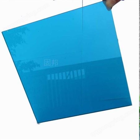 工厂直销蓝色耐力板  3mm湖蓝耐力板 通道走廊用防爆PC耐力板 透明