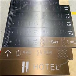 鼎富DF-243厂家定制不锈钢门牌 酒店宾馆指示牌 公寓客房电子门牌