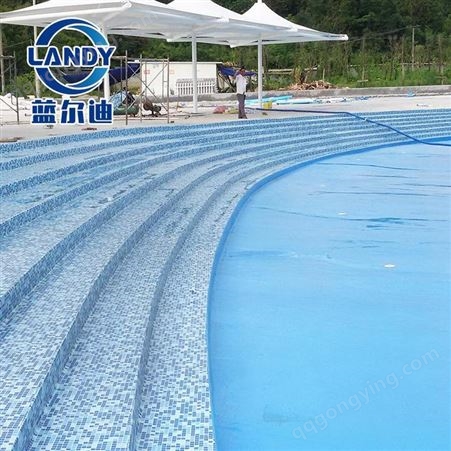 泳池胶膜厚度1.6 无毒环保PVC加厚材料 进口批发 泳池防水胶膜蓝色/马赛克 蓝尔迪定制