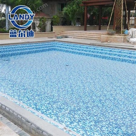 泳池胶膜厚度1.6 无毒环保PVC加厚材料 进口批发 泳池防水胶膜蓝色/马赛克 蓝尔迪定制