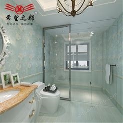 佛山瓷砖 厨房绿色轻奢风现代洗手间卫生间仿墙纸300x600瓷砖