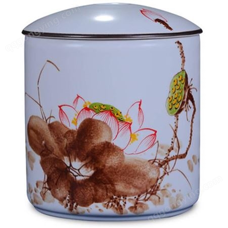 中式泡菜坛食品储物罐景德镇陶瓷米缸家用大号茶叶罐