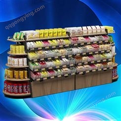 多层食品透明盒子零食店货架