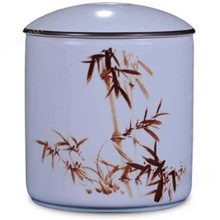 中式泡菜坛食品储物罐景德镇陶瓷米缸家用大号茶叶罐
