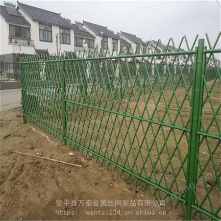 绿化带竹节栅栏 公园隔离护栏 不锈钢仿竹篱笆