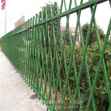 绿化带竹节栅栏 公园隔离护栏 不锈钢仿竹篱笆