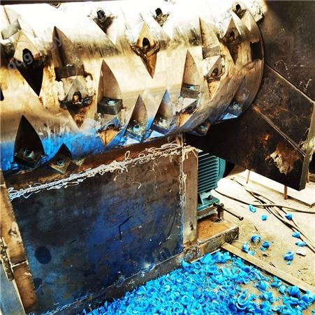 塑料硬料粉碎机  机头料撕碎机 硬胶块撕碎设备