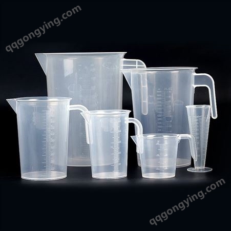 PP聚丙烯 250ml量杯 500ml量桶 实验室用塑料透明带刻度量杯量桶