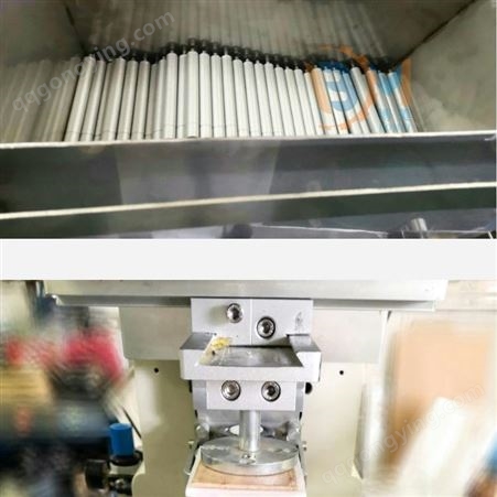 博美BOMEI-150QSD自动圆杆移印机 气顶印标机 气撑移印机 五金件印商标 自动化移印机