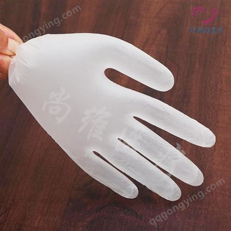 玉手手套厂家 透明PVC手套 一次性无粉PVC手套 手套白板出售