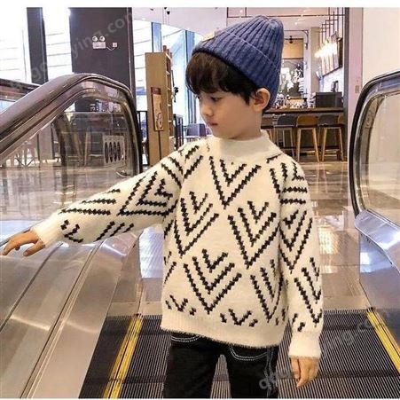 贵州安顺马来西亚尾货童装毛衣北京洋气衣服地方儿童圆领套头针织衫