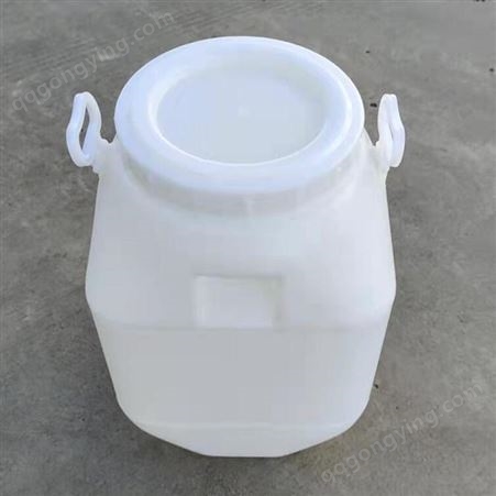 食品用50升白方桶厂家 50升PE塑料桶销售 开口桶50L塑料桶 庆诺制造