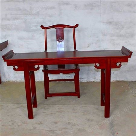 实木课桌 中式讲堂书桌 鑫林古典家具厂生产榆木国学桌