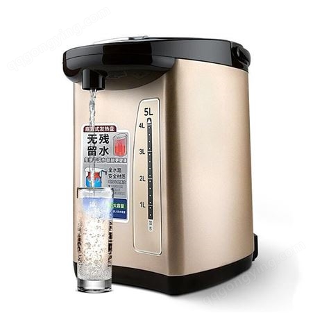 美的Midea 电热水瓶 304不锈钢热水壶5L电水壶多段温控烧水自动出水热水壶PF709-50T