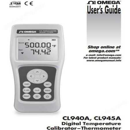 Omega/欧米茄 CL940A/CL945A温度热电偶校准仪