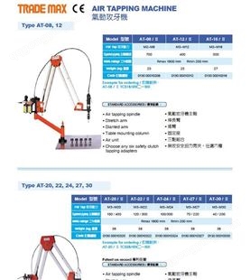 Trade-Max 中国台湾贸巨攻牙机 攻丝机 攻机器AQ20 AQ22 多种型号齐全