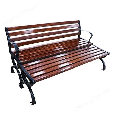 公园椅户外铁艺靠背长椅子休闲长凳子防腐木塑木普罗盾