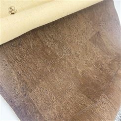 碳化软木皮革材料 改色软木布PU软木革 东莞橡木林软木制品