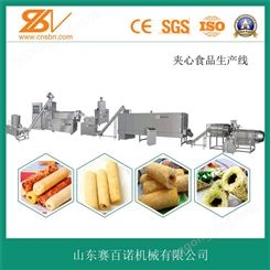 膨化夹心休闲小食品生产商 山东赛百诺 SLG70膨化休闲食品生产设备