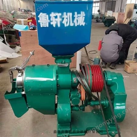 碾米机可以使用柴油机带动电机带动打米机鲁轩磨米机厂家