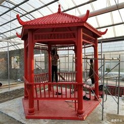 河南郑州防腐木长廊凉亭 造型亭 厂家批发价格