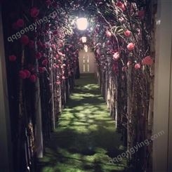 通道装饰 楼梯间云南昆明室内仿真花植物装饰设计
