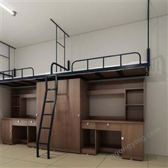 学校公寓床  学校上下铺  各种大学生带柜子床连体组合  出售公寓床