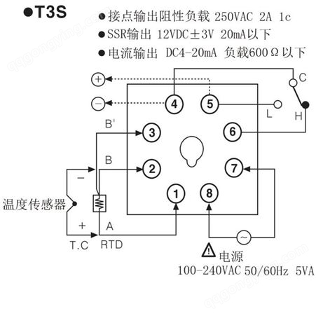 工业用温度控制器48mm型号T3S-B4RP4C-N智能温控仪