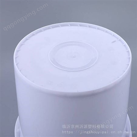 厂家供应10升塑料压盖桶可印刷图案10L密封圆形化工银浆涂料桶