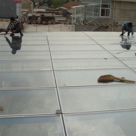北京封院子 镀锌方管阳光板封阳台 钢化玻璃房