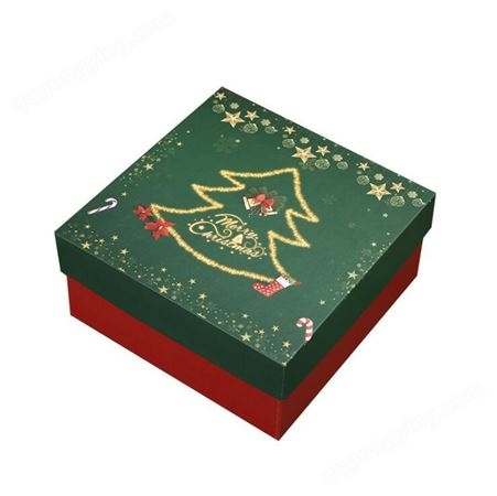 圣诞节礼品盒苹果围巾伴手礼包装礼物盒红色绿色天地盖圣诞硬纸盒
