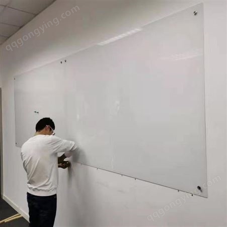 钢化磁性烤漆白玻璃白板 石膏板墙挂玻璃白板 玻璃白板-优雅乐