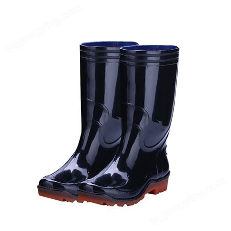 信霆 劳保雨鞋男士防水防滑耐磨 加厚牛筋底防护靴中筒工作雨靴
