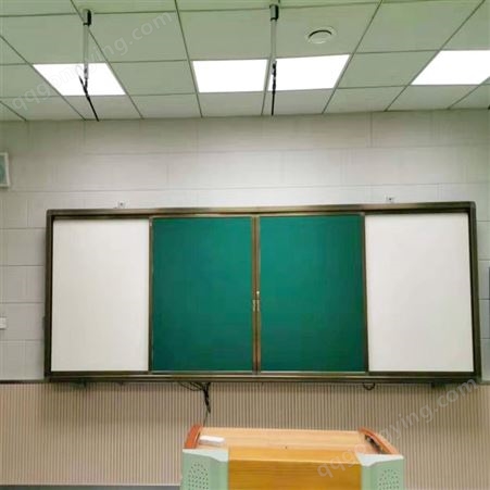 教室黑板郑州加工 中小学教室黑板标准 专业的多媒体教室黑板-优雅乐