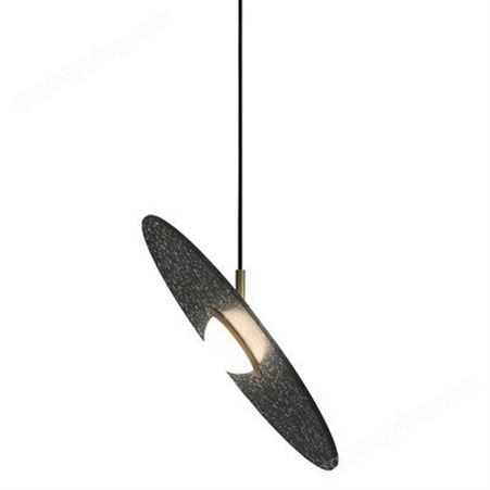 图比乐北欧简约艺术水磨石吊灯飞碟圆盘形餐厅卧室床头丹麦设计师吊灯