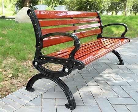 上海家具 户外公园椅子 等候椅 室外座椅 防腐实木长椅 排椅 塑木长条座凳JY-VY-018