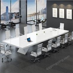 办公家具大型会议桌长桌 简约现公桌椅组合板式长方形培训桌JY-HJ-025