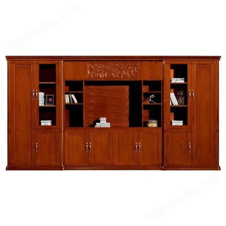 办公室文件柜木质组合书柜玻璃门档案靠墙资料柜